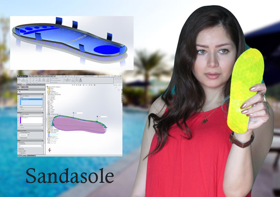 Sandasole is a revolutionary design for poolside sandals. It is very comfortable, anti-sweeting, anti-slip and protective.
